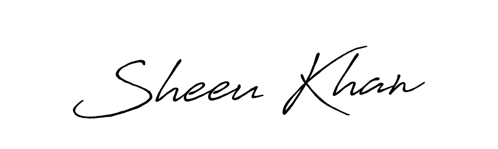 Create a beautiful signature design for name Sheeu Khan. With this signature (Antro_Vectra_Bolder) fonts, you can make a handwritten signature for free. Sheeu Khan signature style 7 images and pictures png
