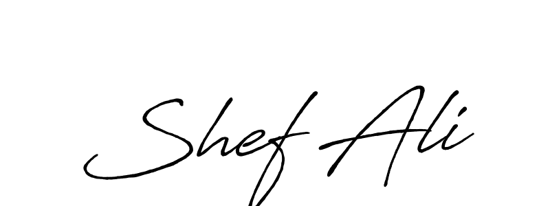 Use a signature maker to create a handwritten signature online. With this signature software, you can design (Antro_Vectra_Bolder) your own signature for name Shef Ali. Shef Ali signature style 7 images and pictures png