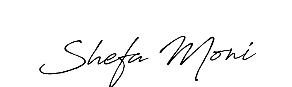 How to make Shefa Moni name signature. Use Antro_Vectra_Bolder style for creating short signs online. This is the latest handwritten sign. Shefa Moni signature style 7 images and pictures png