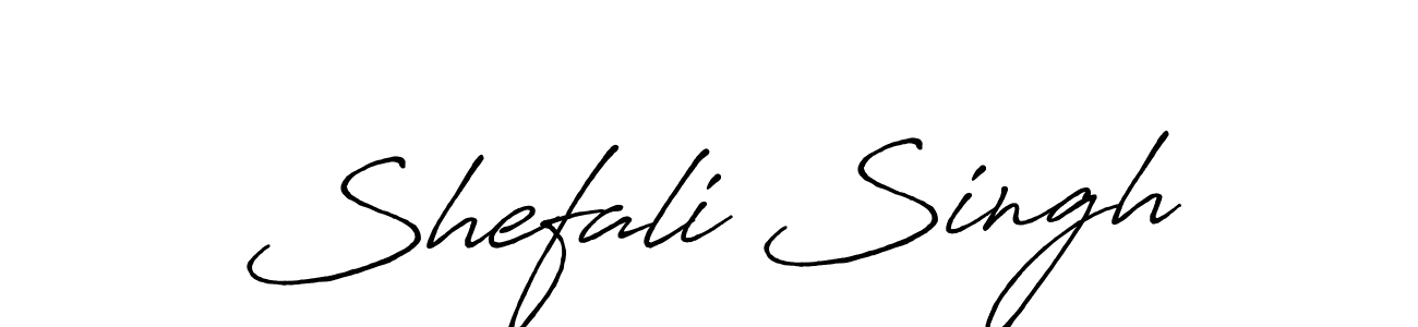 Make a beautiful signature design for name Shefali Singh. With this signature (Antro_Vectra_Bolder) style, you can create a handwritten signature for free. Shefali Singh signature style 7 images and pictures png