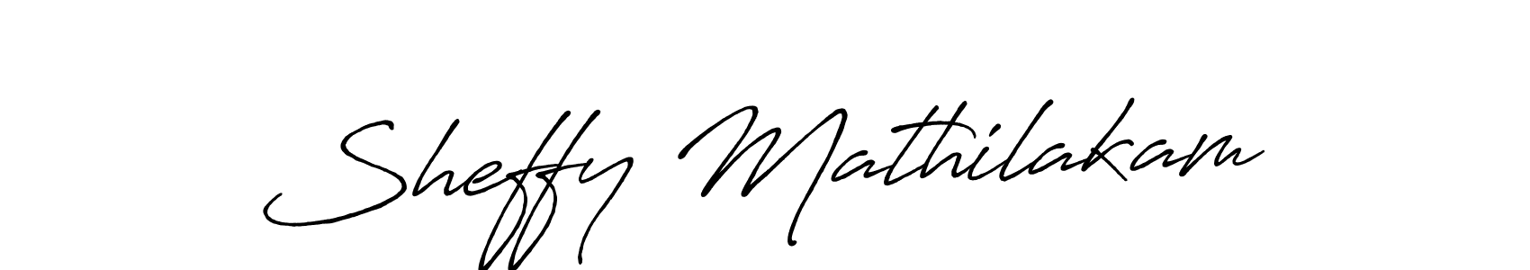 It looks lik you need a new signature style for name Sheffy Mathilakam. Design unique handwritten (Antro_Vectra_Bolder) signature with our free signature maker in just a few clicks. Sheffy Mathilakam signature style 7 images and pictures png