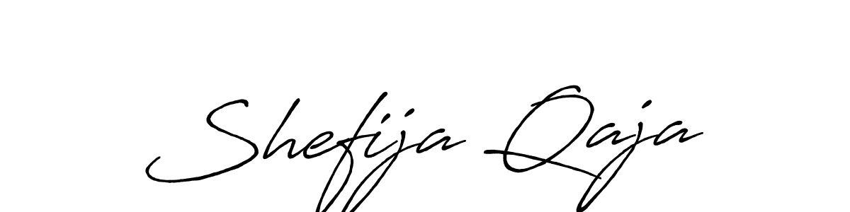 How to make Shefija Qaja name signature. Use Antro_Vectra_Bolder style for creating short signs online. This is the latest handwritten sign. Shefija Qaja signature style 7 images and pictures png