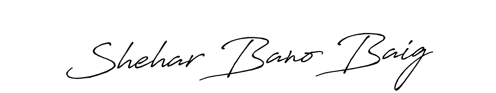 if you are searching for the best signature style for your name Shehar Bano Baig. so please give up your signature search. here we have designed multiple signature styles  using Antro_Vectra_Bolder. Shehar Bano Baig signature style 7 images and pictures png