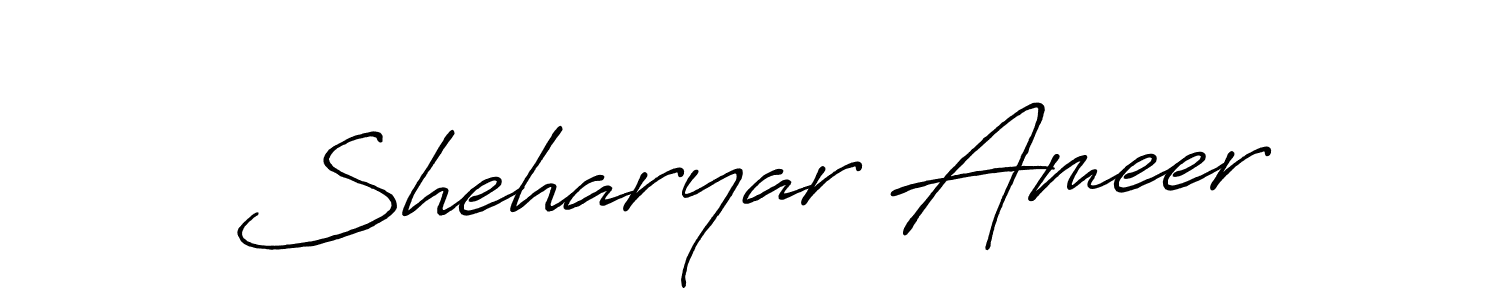Also You can easily find your signature by using the search form. We will create Sheharyar Ameer name handwritten signature images for you free of cost using Antro_Vectra_Bolder sign style. Sheharyar Ameer signature style 7 images and pictures png