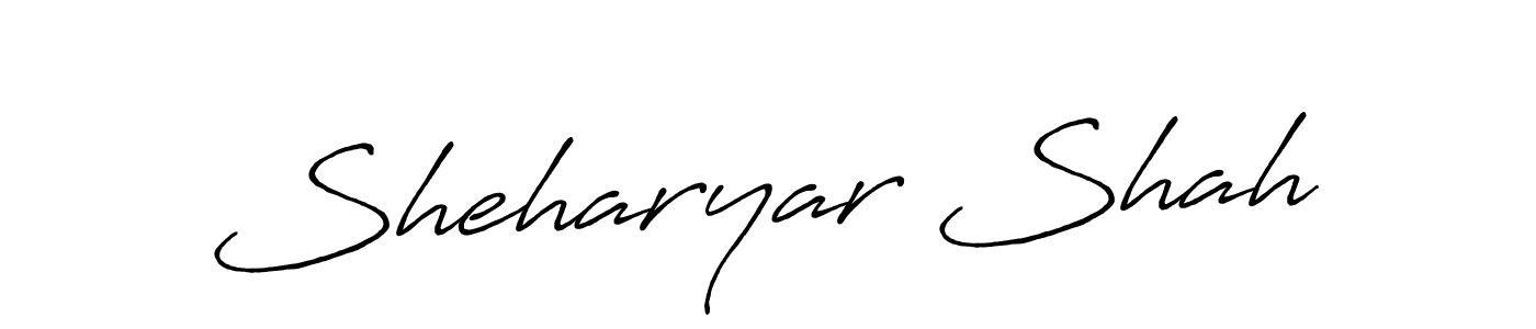 How to make Sheharyar Shah name signature. Use Antro_Vectra_Bolder style for creating short signs online. This is the latest handwritten sign. Sheharyar Shah signature style 7 images and pictures png