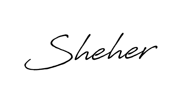 Use a signature maker to create a handwritten signature online. With this signature software, you can design (Antro_Vectra_Bolder) your own signature for name Sheher. Sheher signature style 7 images and pictures png