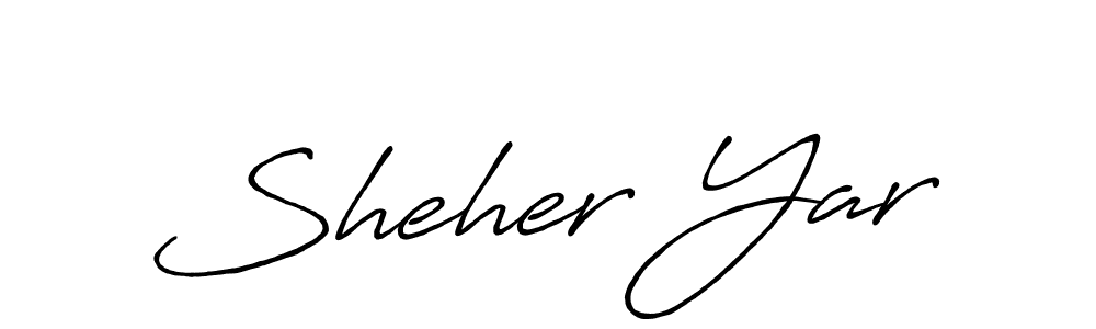 How to make Sheher Yar signature? Antro_Vectra_Bolder is a professional autograph style. Create handwritten signature for Sheher Yar name. Sheher Yar signature style 7 images and pictures png