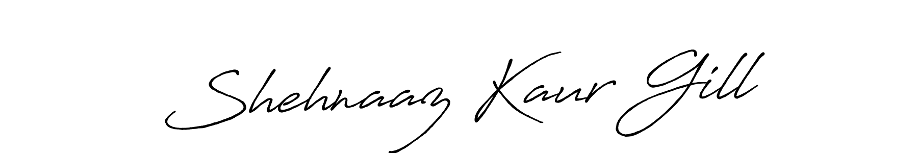 Make a beautiful signature design for name Shehnaaz Kaur Gill. With this signature (Antro_Vectra_Bolder) style, you can create a handwritten signature for free. Shehnaaz Kaur Gill signature style 7 images and pictures png