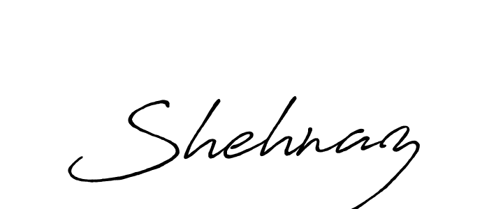 Make a beautiful signature design for name Shehnaz. With this signature (Antro_Vectra_Bolder) style, you can create a handwritten signature for free. Shehnaz signature style 7 images and pictures png