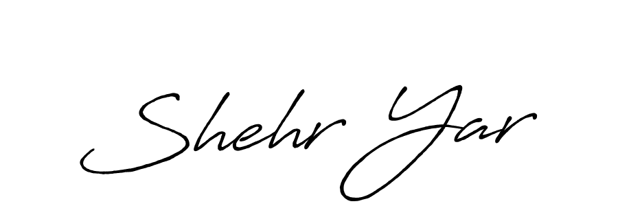 Create a beautiful signature design for name Shehr Yar. With this signature (Antro_Vectra_Bolder) fonts, you can make a handwritten signature for free. Shehr Yar signature style 7 images and pictures png