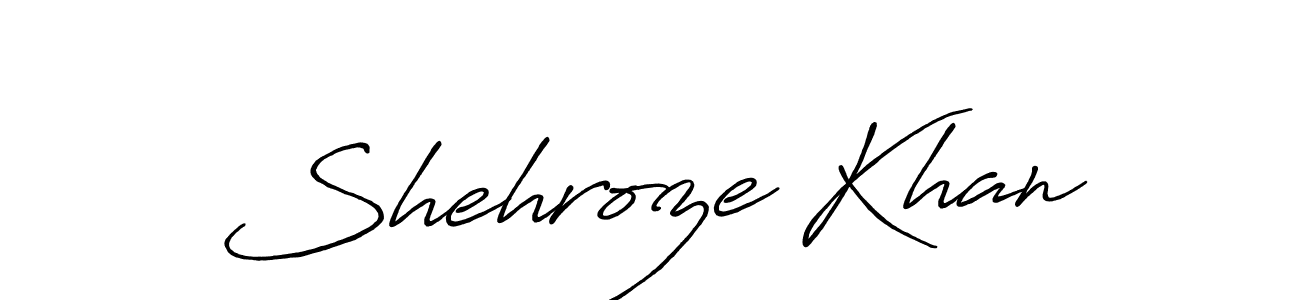 How to make Shehroze Khan name signature. Use Antro_Vectra_Bolder style for creating short signs online. This is the latest handwritten sign. Shehroze Khan signature style 7 images and pictures png