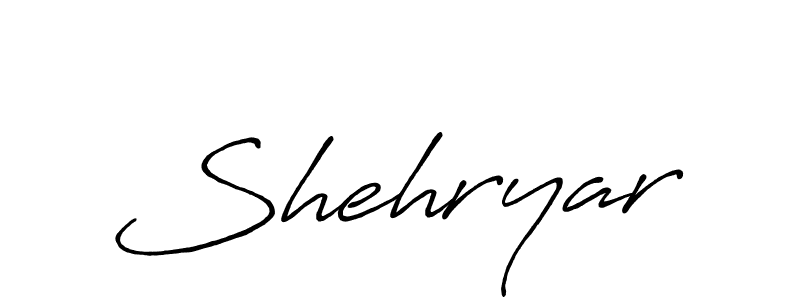 Make a beautiful signature design for name Shehryar. With this signature (Antro_Vectra_Bolder) style, you can create a handwritten signature for free. Shehryar signature style 7 images and pictures png