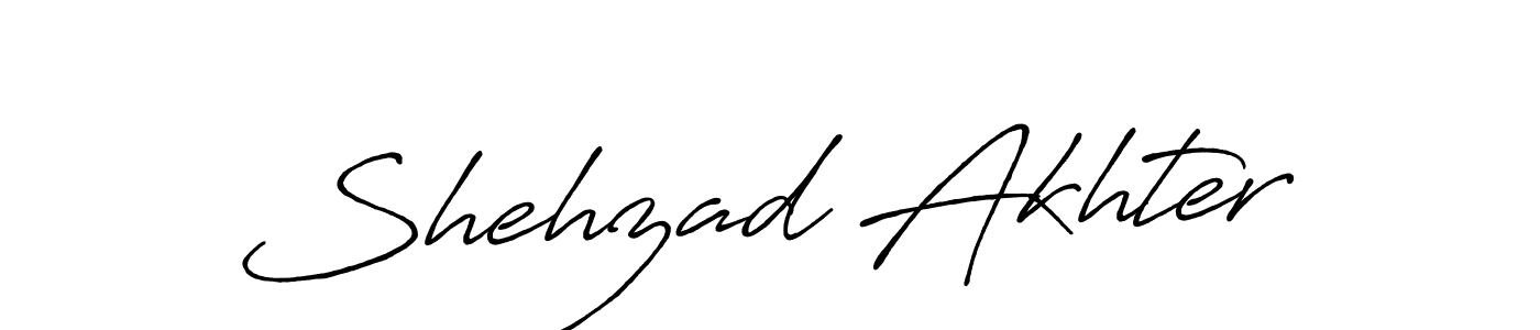 Create a beautiful signature design for name Shehzad Akhter. With this signature (Antro_Vectra_Bolder) fonts, you can make a handwritten signature for free. Shehzad Akhter signature style 7 images and pictures png