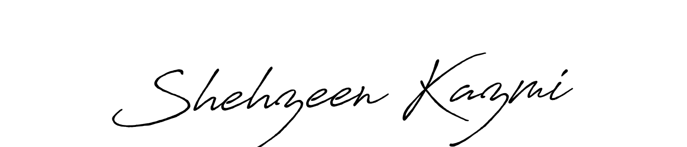 You should practise on your own different ways (Antro_Vectra_Bolder) to write your name (Shehzeen Kazmi) in signature. don't let someone else do it for you. Shehzeen Kazmi signature style 7 images and pictures png