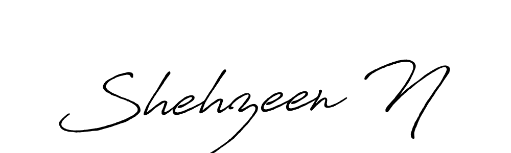 This is the best signature style for the Shehzeen N name. Also you like these signature font (Antro_Vectra_Bolder). Mix name signature. Shehzeen N signature style 7 images and pictures png