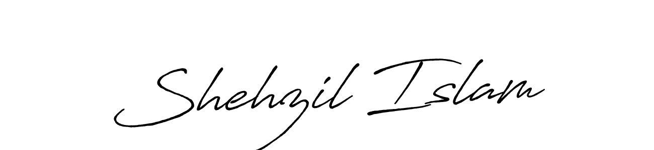 Make a beautiful signature design for name Shehzil Islam. With this signature (Antro_Vectra_Bolder) style, you can create a handwritten signature for free. Shehzil Islam signature style 7 images and pictures png