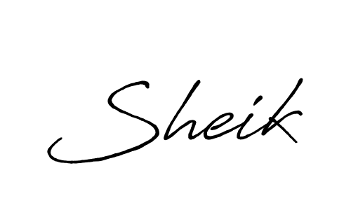 Make a beautiful signature design for name Sheik. With this signature (Antro_Vectra_Bolder) style, you can create a handwritten signature for free. Sheik signature style 7 images and pictures png