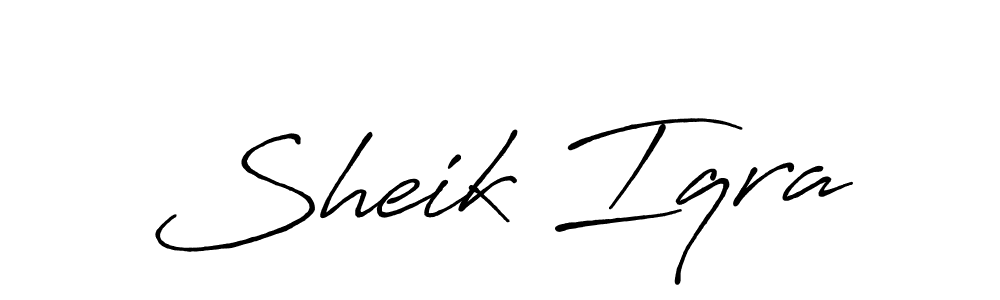 You should practise on your own different ways (Antro_Vectra_Bolder) to write your name (Sheik Iqra) in signature. don't let someone else do it for you. Sheik Iqra signature style 7 images and pictures png