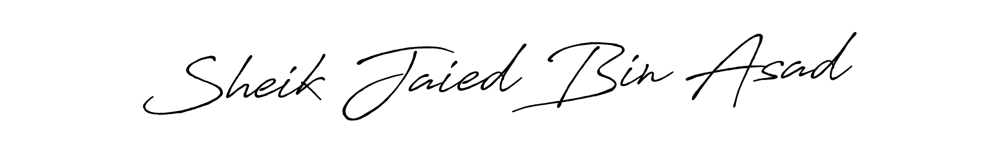 The best way (Antro_Vectra_Bolder) to make a short signature is to pick only two or three words in your name. The name Sheik Jaied Bin Asad include a total of six letters. For converting this name. Sheik Jaied Bin Asad signature style 7 images and pictures png