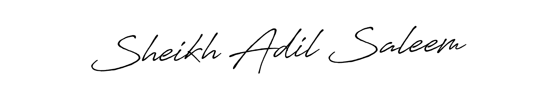 Create a beautiful signature design for name Sheikh Adil Saleem. With this signature (Antro_Vectra_Bolder) fonts, you can make a handwritten signature for free. Sheikh Adil Saleem signature style 7 images and pictures png