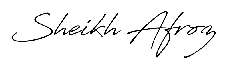 Use a signature maker to create a handwritten signature online. With this signature software, you can design (Antro_Vectra_Bolder) your own signature for name Sheikh Afroz. Sheikh Afroz signature style 7 images and pictures png