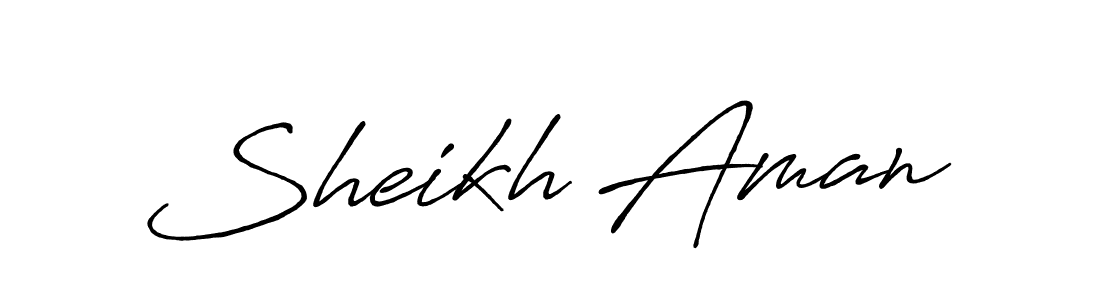 The best way (Antro_Vectra_Bolder) to make a short signature is to pick only two or three words in your name. The name Sheikh Aman include a total of six letters. For converting this name. Sheikh Aman signature style 7 images and pictures png