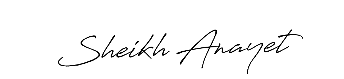 Also You can easily find your signature by using the search form. We will create Sheikh Anayet name handwritten signature images for you free of cost using Antro_Vectra_Bolder sign style. Sheikh Anayet signature style 7 images and pictures png