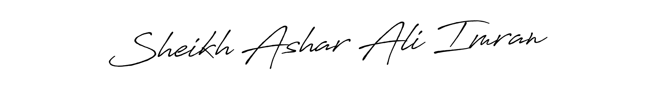 How to Draw Sheikh Ashar Ali Imran signature style? Antro_Vectra_Bolder is a latest design signature styles for name Sheikh Ashar Ali Imran. Sheikh Ashar Ali Imran signature style 7 images and pictures png