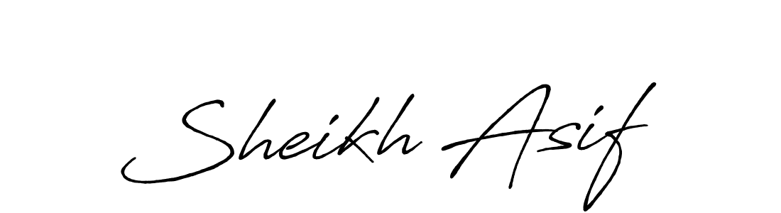 Create a beautiful signature design for name Sheikh Asif. With this signature (Antro_Vectra_Bolder) fonts, you can make a handwritten signature for free. Sheikh Asif signature style 7 images and pictures png