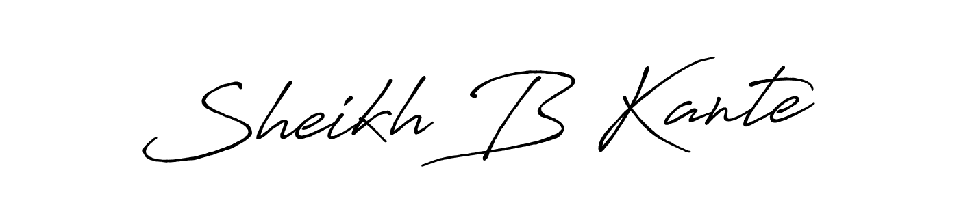 Create a beautiful signature design for name Sheikh B Kante. With this signature (Antro_Vectra_Bolder) fonts, you can make a handwritten signature for free. Sheikh B Kante signature style 7 images and pictures png