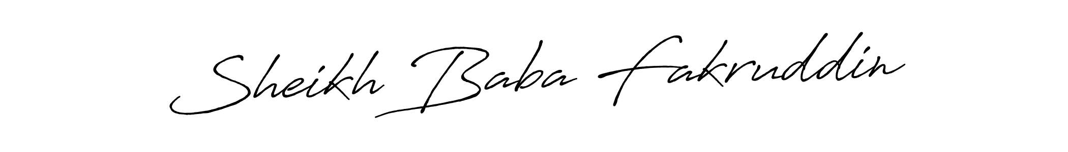 Use a signature maker to create a handwritten signature online. With this signature software, you can design (Antro_Vectra_Bolder) your own signature for name Sheikh Baba Fakruddin. Sheikh Baba Fakruddin signature style 7 images and pictures png