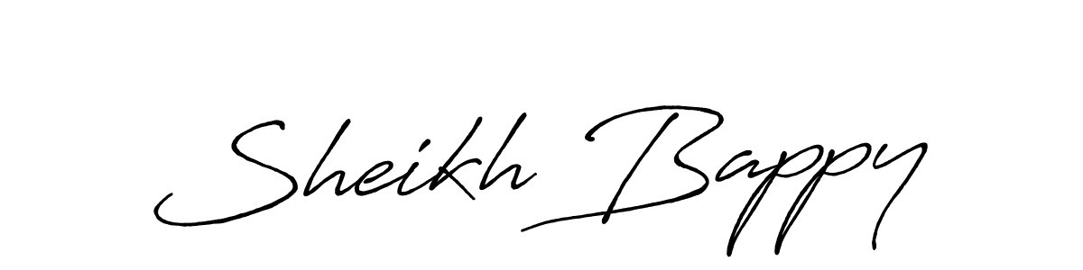 Also we have Sheikh Bappy name is the best signature style. Create professional handwritten signature collection using Antro_Vectra_Bolder autograph style. Sheikh Bappy signature style 7 images and pictures png