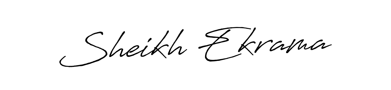 if you are searching for the best signature style for your name Sheikh Ekrama. so please give up your signature search. here we have designed multiple signature styles  using Antro_Vectra_Bolder. Sheikh Ekrama signature style 7 images and pictures png