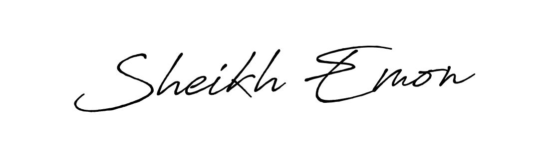 Make a beautiful signature design for name Sheikh Emon. With this signature (Antro_Vectra_Bolder) style, you can create a handwritten signature for free. Sheikh Emon signature style 7 images and pictures png