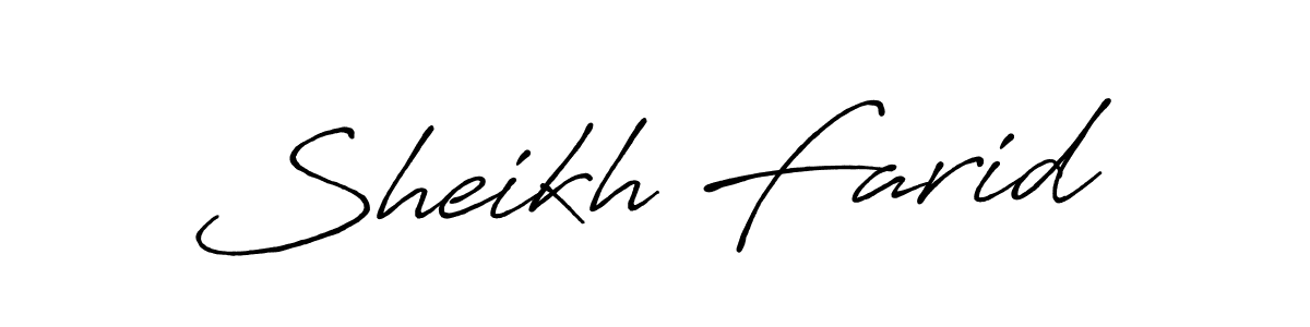 This is the best signature style for the Sheikh Farid name. Also you like these signature font (Antro_Vectra_Bolder). Mix name signature. Sheikh Farid signature style 7 images and pictures png
