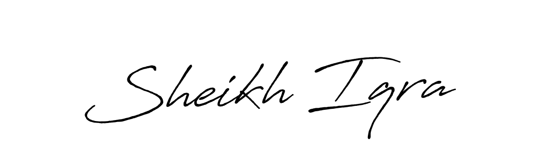 The best way (Antro_Vectra_Bolder) to make a short signature is to pick only two or three words in your name. The name Sheikh Iqra include a total of six letters. For converting this name. Sheikh Iqra signature style 7 images and pictures png