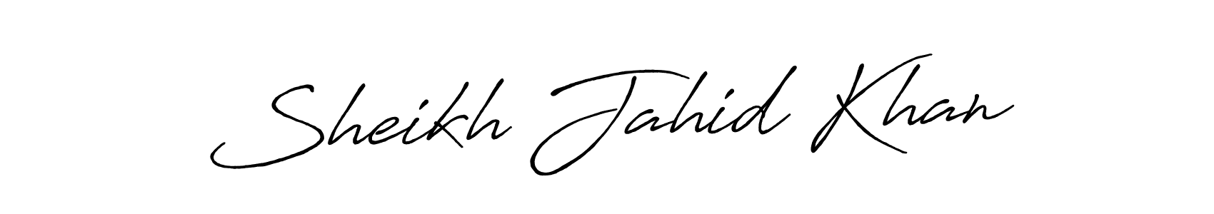 Make a beautiful signature design for name Sheikh Jahid Khan. With this signature (Antro_Vectra_Bolder) style, you can create a handwritten signature for free. Sheikh Jahid Khan signature style 7 images and pictures png
