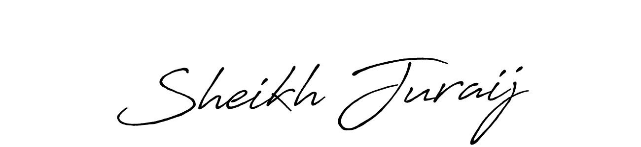 Also we have Sheikh Juraij name is the best signature style. Create professional handwritten signature collection using Antro_Vectra_Bolder autograph style. Sheikh Juraij signature style 7 images and pictures png