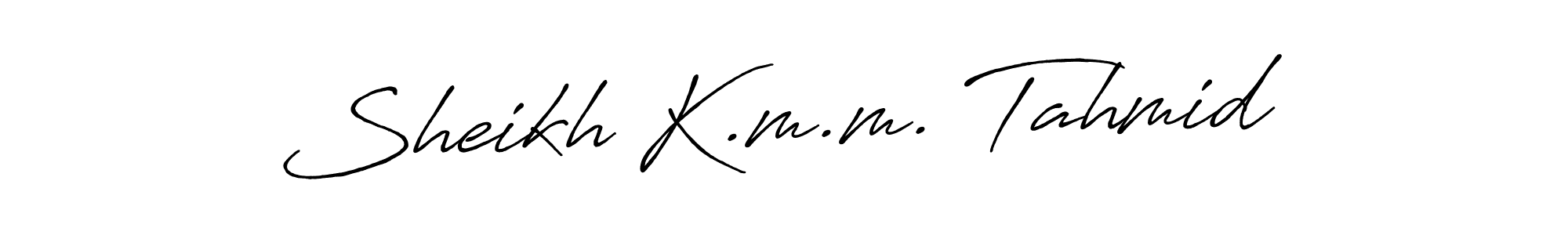 How to Draw Sheikh K.m.m. Tahmid signature style? Antro_Vectra_Bolder is a latest design signature styles for name Sheikh K.m.m. Tahmid. Sheikh K.m.m. Tahmid signature style 7 images and pictures png