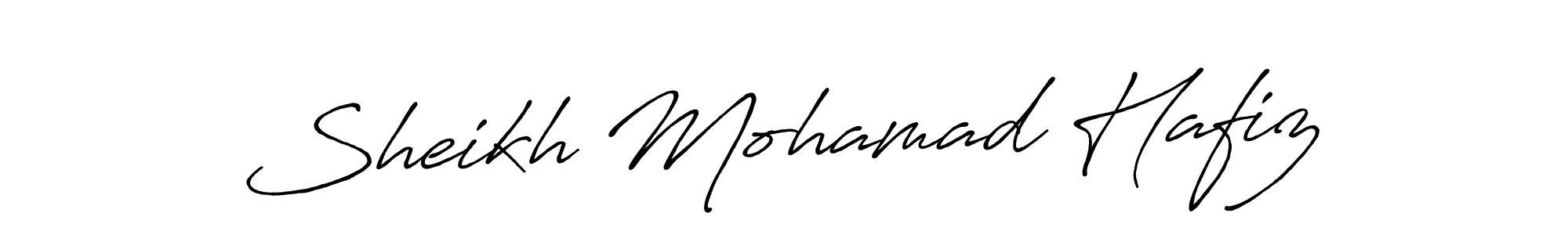 Antro_Vectra_Bolder is a professional signature style that is perfect for those who want to add a touch of class to their signature. It is also a great choice for those who want to make their signature more unique. Get Sheikh Mohamad Hafiz name to fancy signature for free. Sheikh Mohamad Hafiz signature style 7 images and pictures png