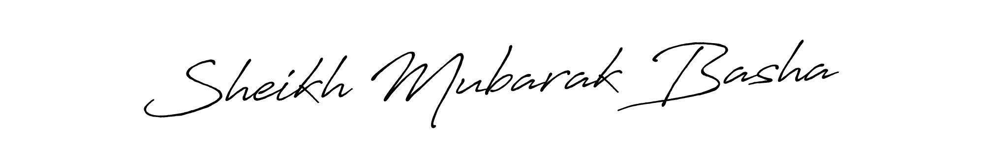 Also we have Sheikh Mubarak Basha name is the best signature style. Create professional handwritten signature collection using Antro_Vectra_Bolder autograph style. Sheikh Mubarak Basha signature style 7 images and pictures png