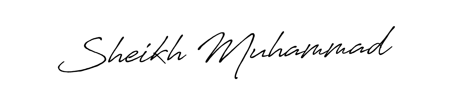 Design your own signature with our free online signature maker. With this signature software, you can create a handwritten (Antro_Vectra_Bolder) signature for name Sheikh Muhammad. Sheikh Muhammad signature style 7 images and pictures png
