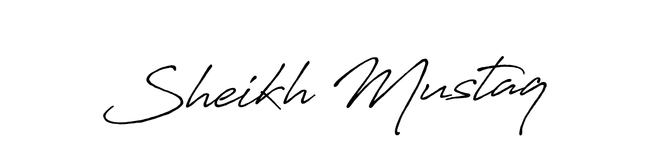 Use a signature maker to create a handwritten signature online. With this signature software, you can design (Antro_Vectra_Bolder) your own signature for name Sheikh Mustaq. Sheikh Mustaq signature style 7 images and pictures png