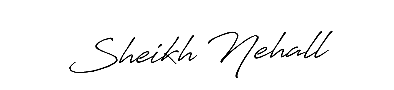 The best way (Antro_Vectra_Bolder) to make a short signature is to pick only two or three words in your name. The name Sheikh Nehall include a total of six letters. For converting this name. Sheikh Nehall signature style 7 images and pictures png