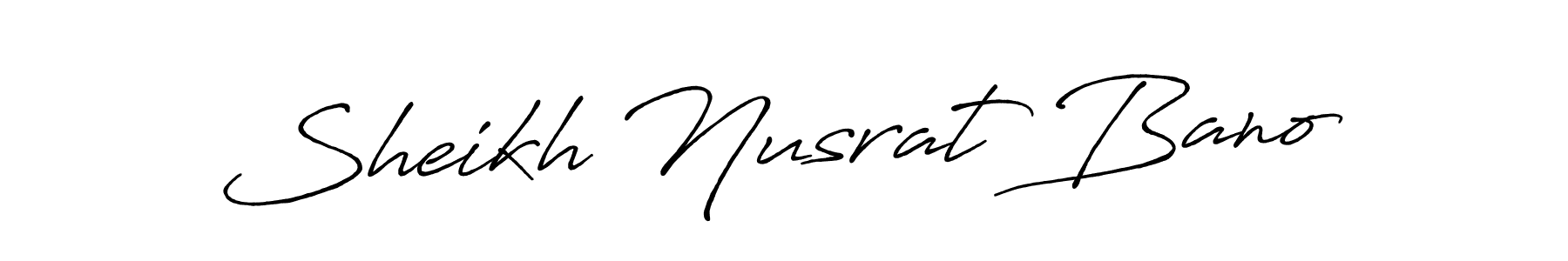How to make Sheikh Nusrat Bano signature? Antro_Vectra_Bolder is a professional autograph style. Create handwritten signature for Sheikh Nusrat Bano name. Sheikh Nusrat Bano signature style 7 images and pictures png