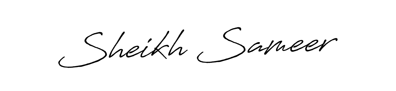 Similarly Antro_Vectra_Bolder is the best handwritten signature design. Signature creator online .You can use it as an online autograph creator for name Sheikh Sameer. Sheikh Sameer signature style 7 images and pictures png