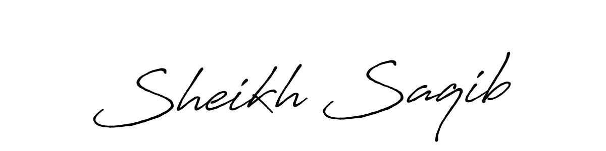Design your own signature with our free online signature maker. With this signature software, you can create a handwritten (Antro_Vectra_Bolder) signature for name Sheikh Saqib. Sheikh Saqib signature style 7 images and pictures png