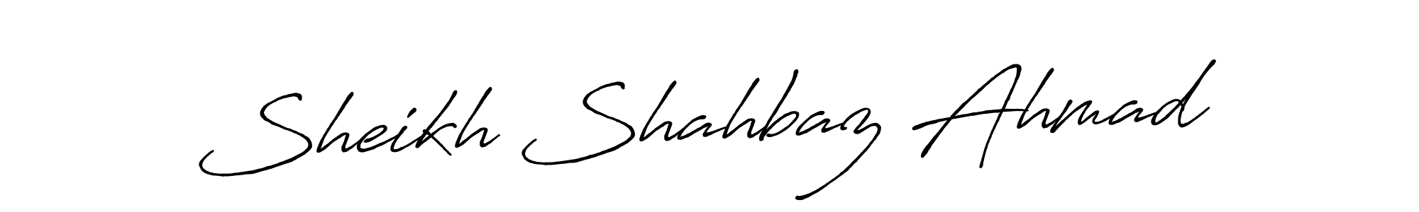 Also we have Sheikh Shahbaz Ahmad name is the best signature style. Create professional handwritten signature collection using Antro_Vectra_Bolder autograph style. Sheikh Shahbaz Ahmad signature style 7 images and pictures png