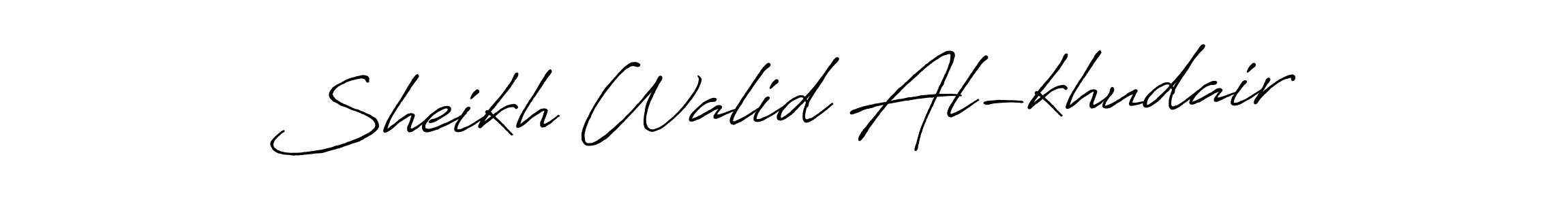 Make a beautiful signature design for name Sheikh Walid Al-khudair. With this signature (Antro_Vectra_Bolder) style, you can create a handwritten signature for free. Sheikh Walid Al-khudair signature style 7 images and pictures png