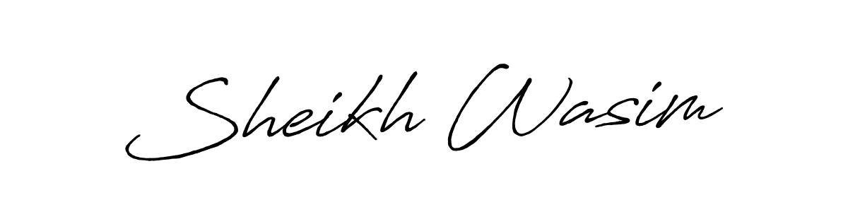 Use a signature maker to create a handwritten signature online. With this signature software, you can design (Antro_Vectra_Bolder) your own signature for name Sheikh Wasim. Sheikh Wasim signature style 7 images and pictures png